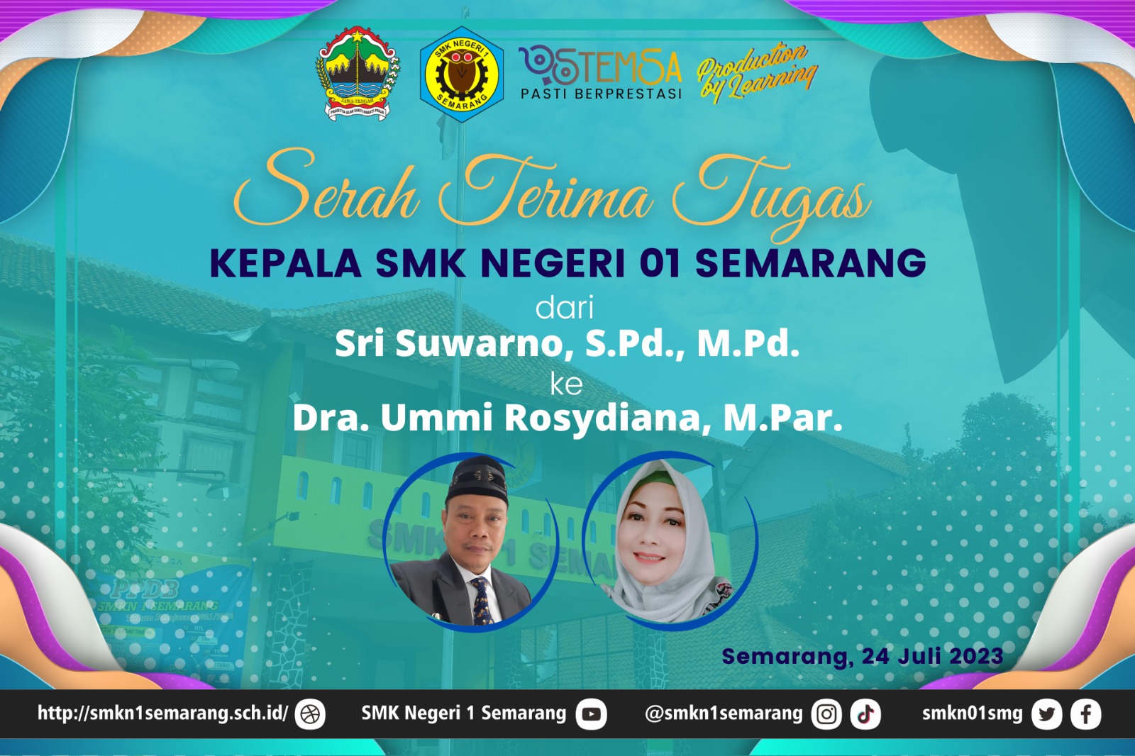 You are currently viewing Serah Terima Tugas Kepala SMK Negeri 1 Semarang